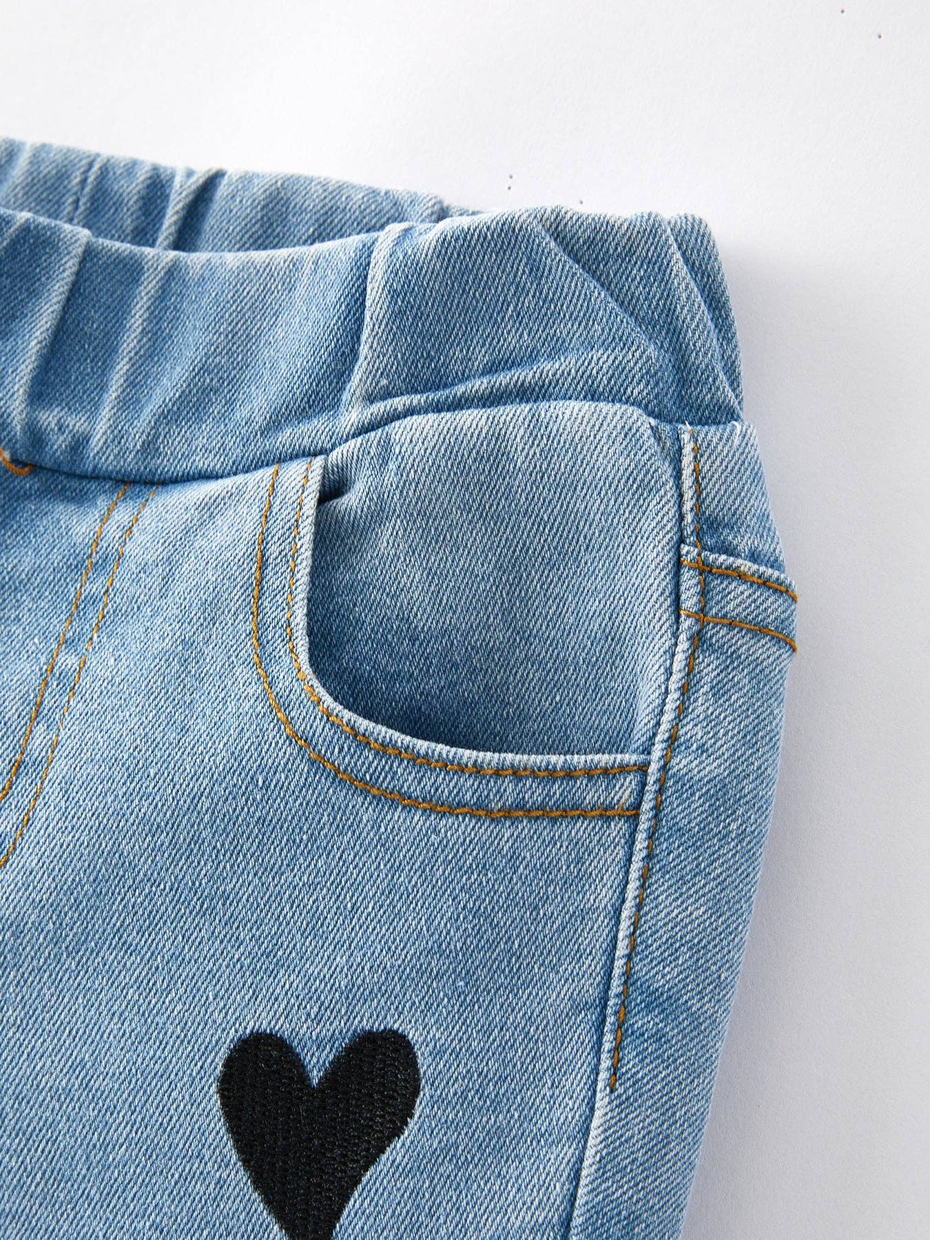 Valentine's Day Girls Double Flared Denim Jeans - Image 7