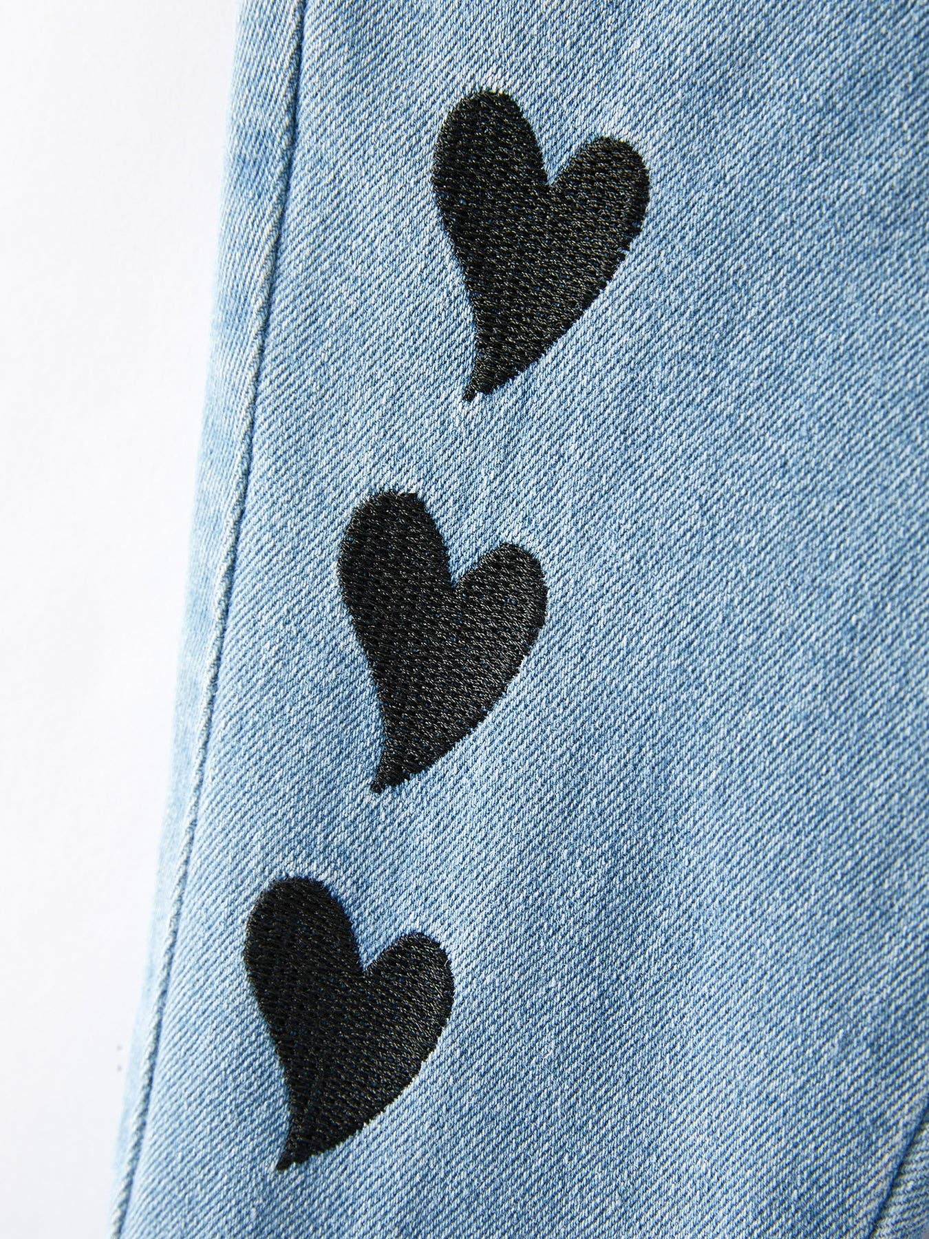 Valentine's Day Girls Double Flared Denim Jeans - Image 8