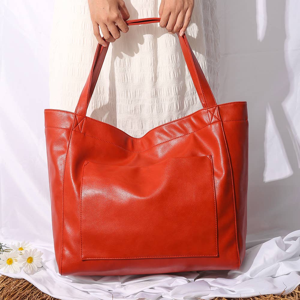 Vintage faux leather XL XXL everything Tote Bag - Image 4