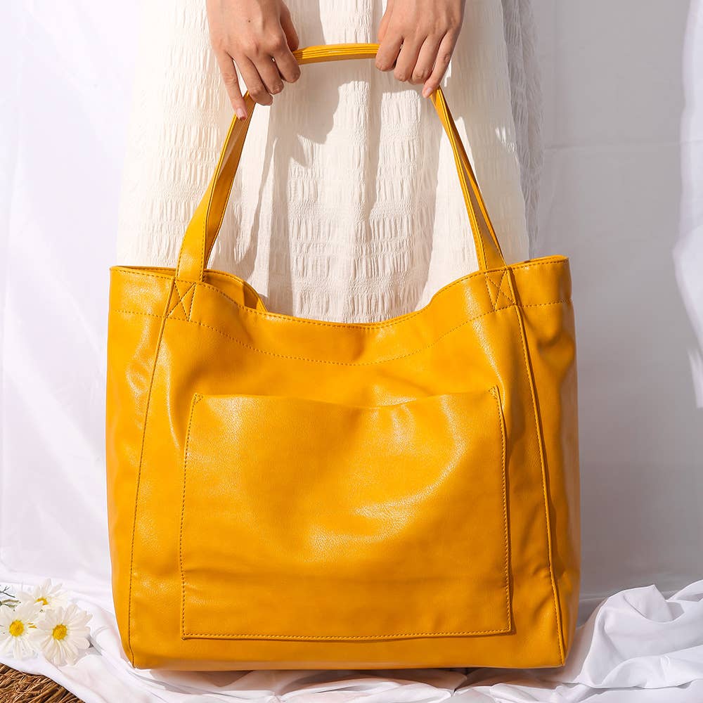 Vintage faux leather XL XXL everything Tote Bag - Image 6
