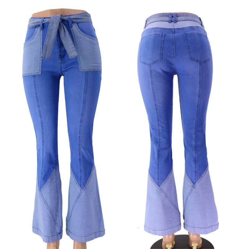 Vintage high rise denim jeans flared pants - Image 3