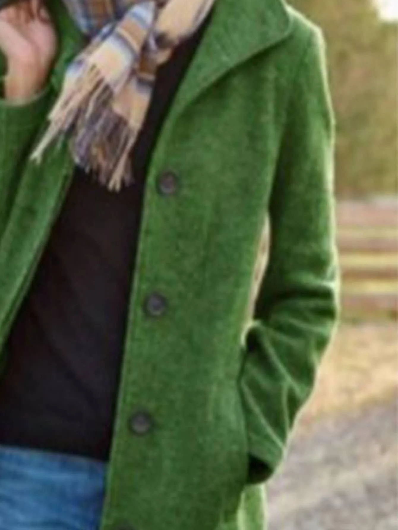 Vintage Mid-Length Tweed Coat - Image 6