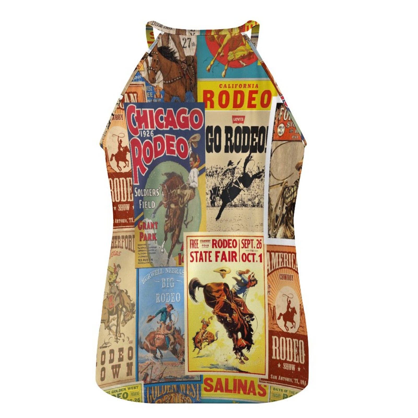 Vintage Rodeo Poster Tank Top - Image 3