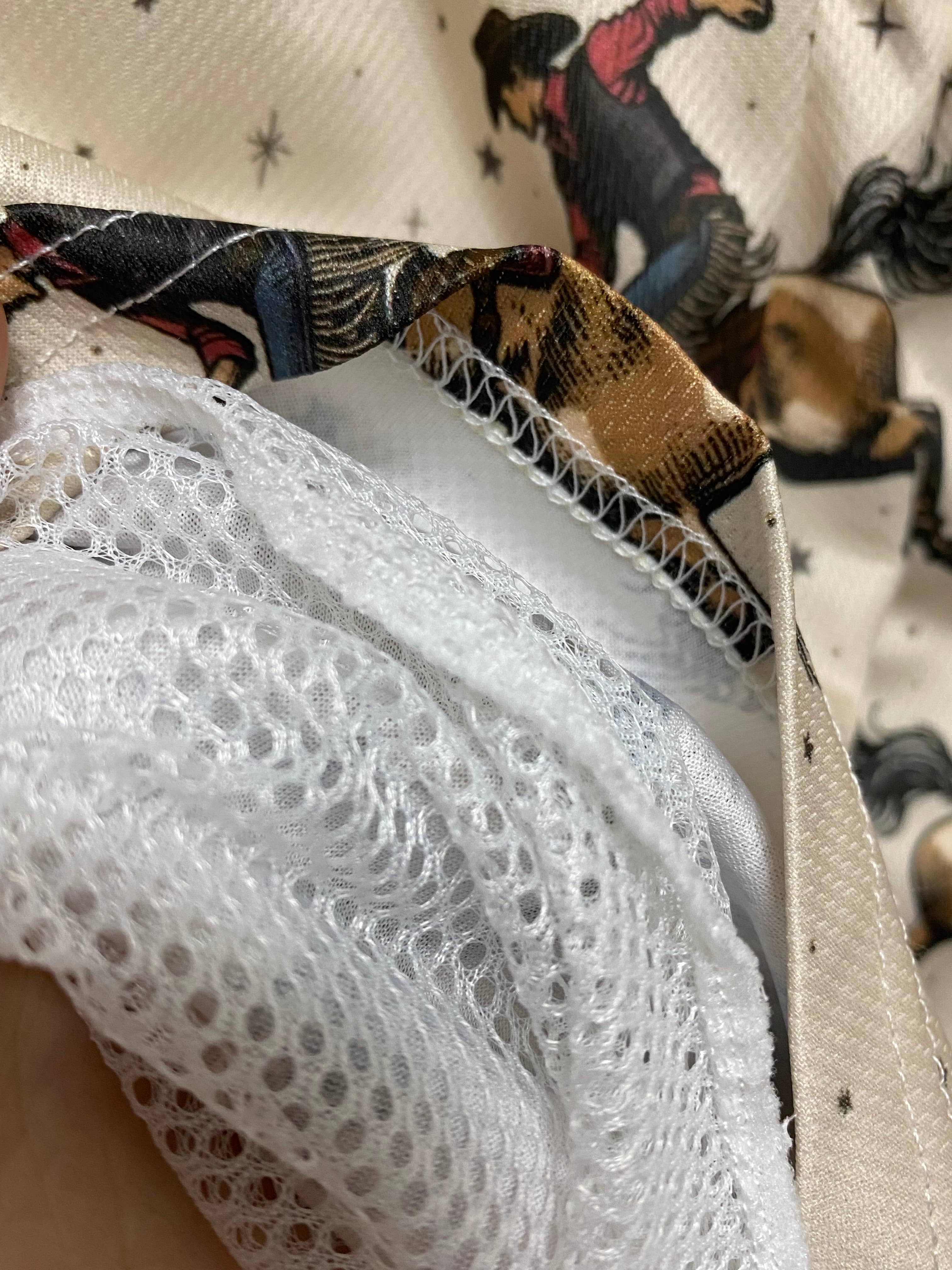 Western cowboy Rodeo & bow & Checkered air mesh shorts - Image 15