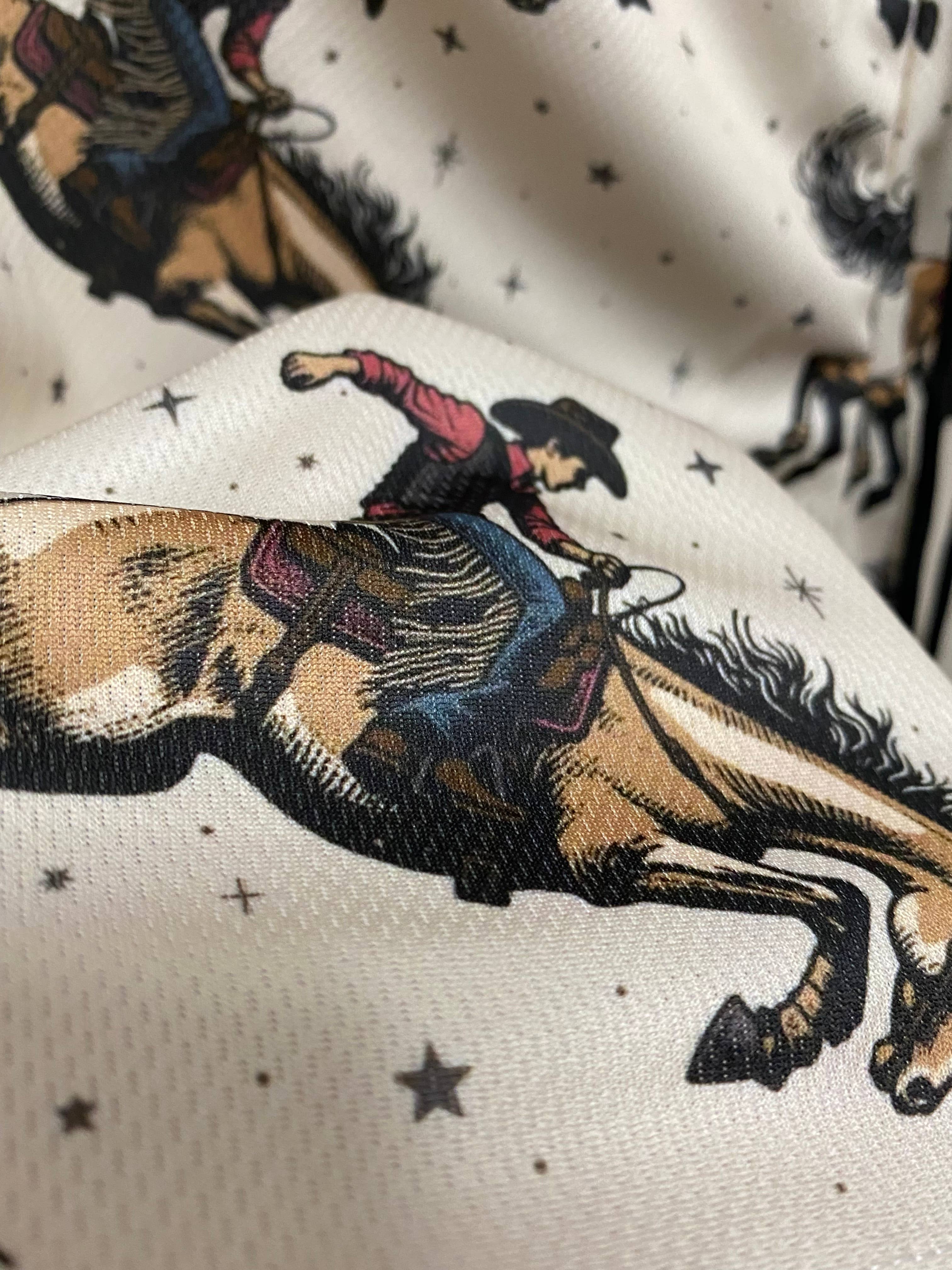 Western cowboy Rodeo & bow & Checkered air mesh shorts - Image 8