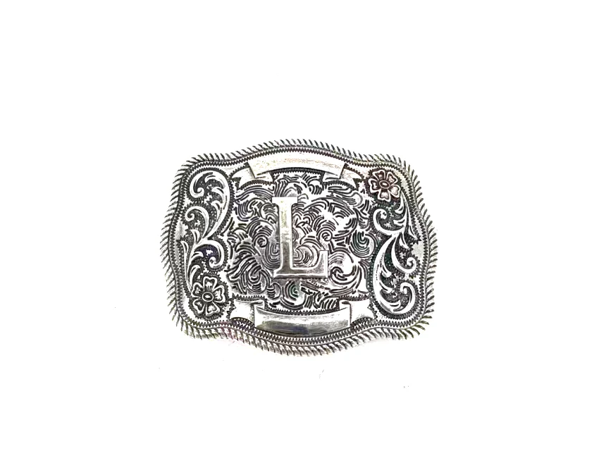 Western Filigree Initial Belt Buckle - Image 10