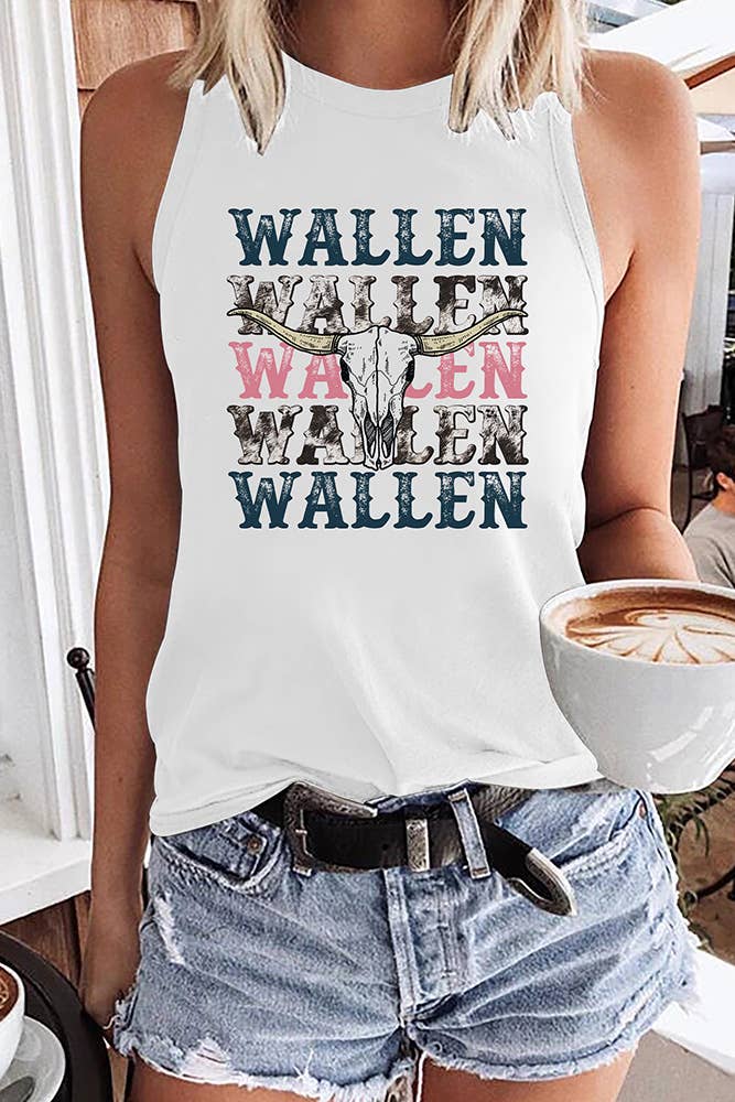 Western Style Bull Head Graphic Tank Top STC125C180 - Image 3