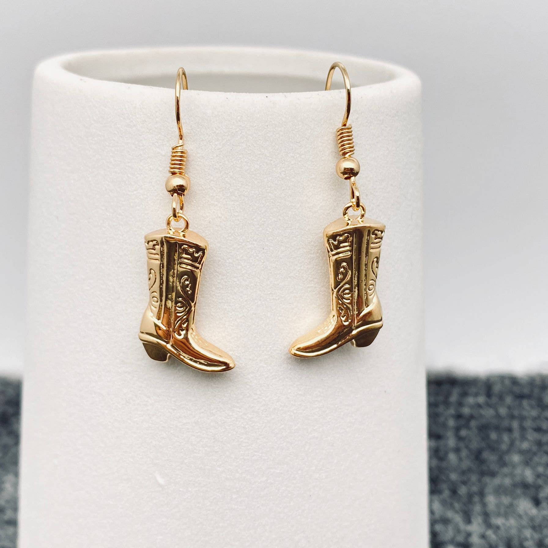 Western Style Cowgirl Boots charm Dangle Earrings - WJ - Image 5