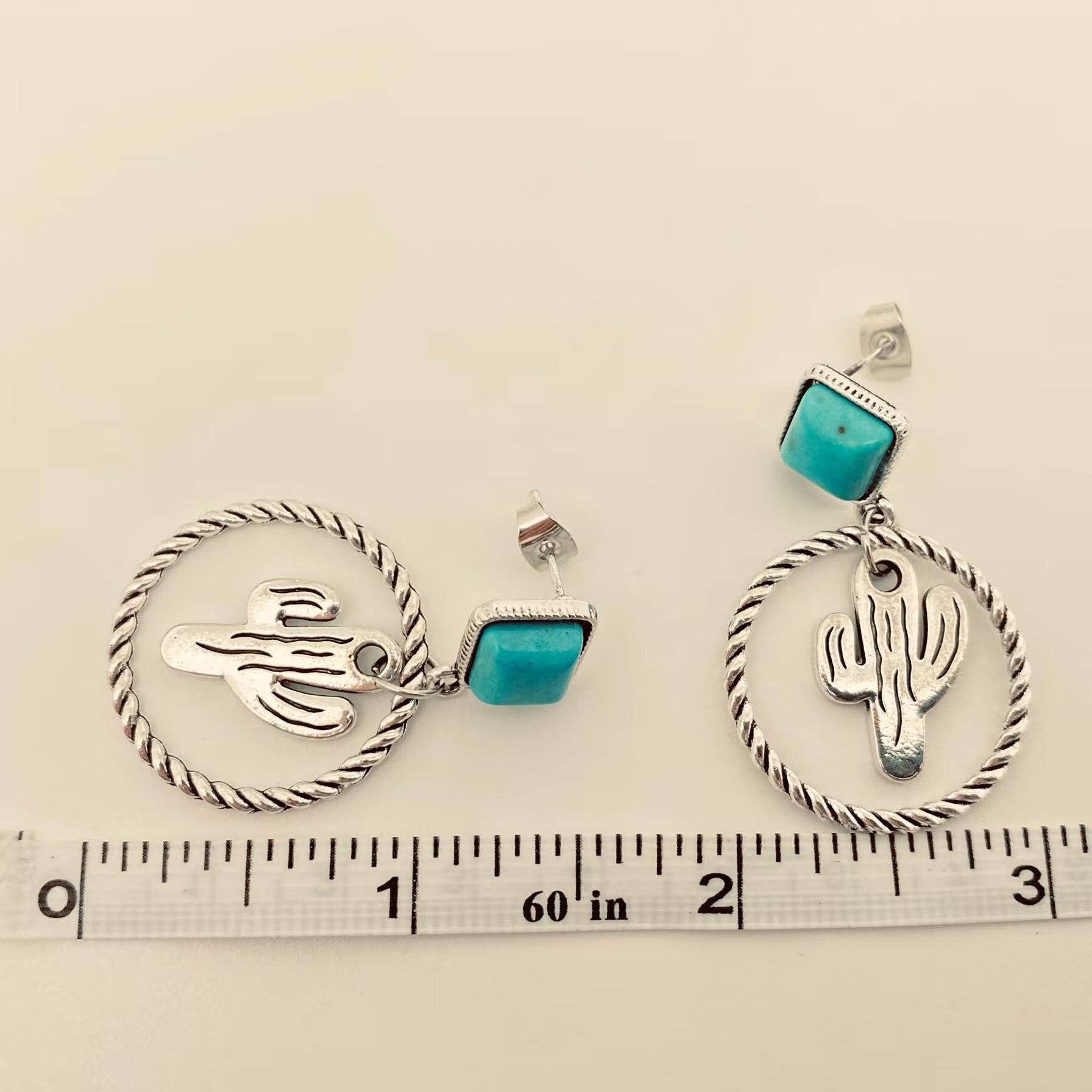 Western Style Sunflower Pendant Post Earrings - WJ - Image 6
