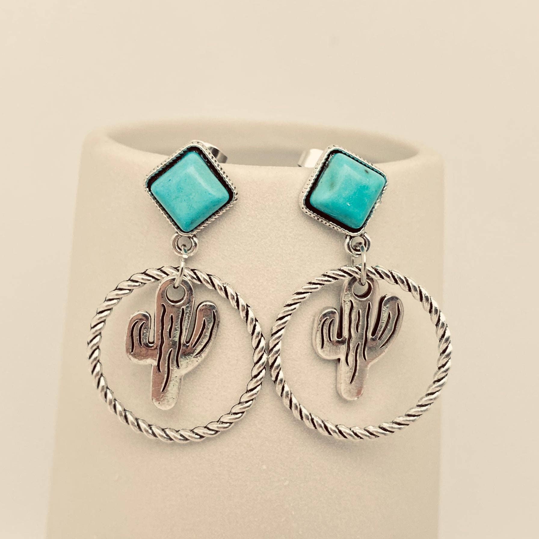 Western Style Sunflower Pendant Post Earrings - WJ - Image 7