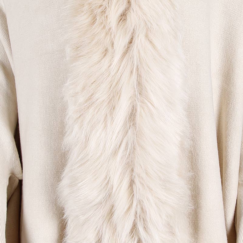 Winter tassel cape faux fur collar shawl 7 colors - Image 22