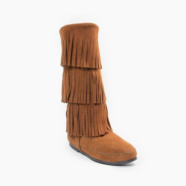 Women's Iconic 3-Layer Suede Fringe Mid-Calf Boot - Image 2