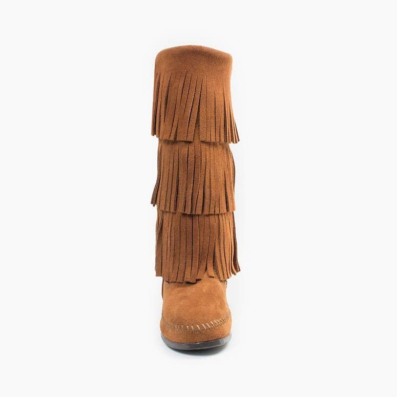 Women's Iconic 3-Layer Suede Fringe Mid-Calf Boot - Image 3