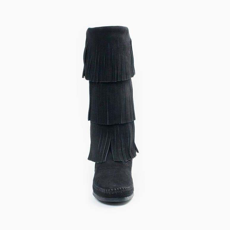 Women's Iconic 3-Layer Suede Fringe Mid-Calf Boot - Image 8