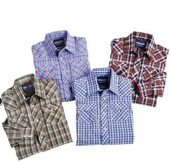 Wrangler Boys Assorted Plaid Western Shirt Style 201WAAL - Image 4