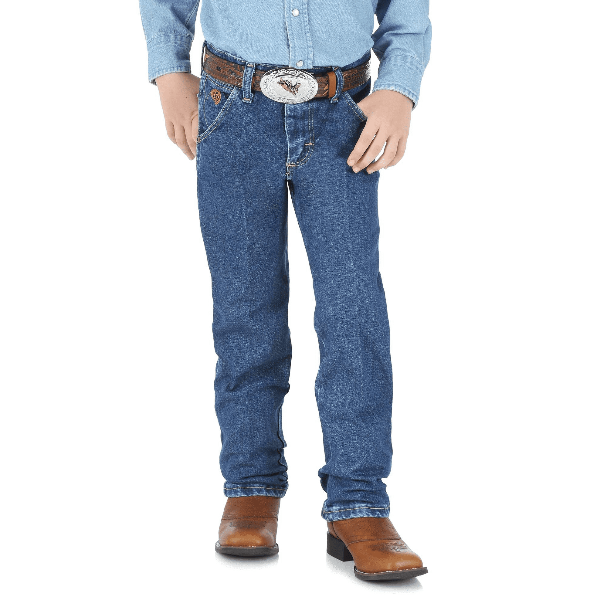 Wrangler Boys George Strait Original Cowboy Cut Heavy Denim Stone Jeans Style 13BGSHD - Image 7