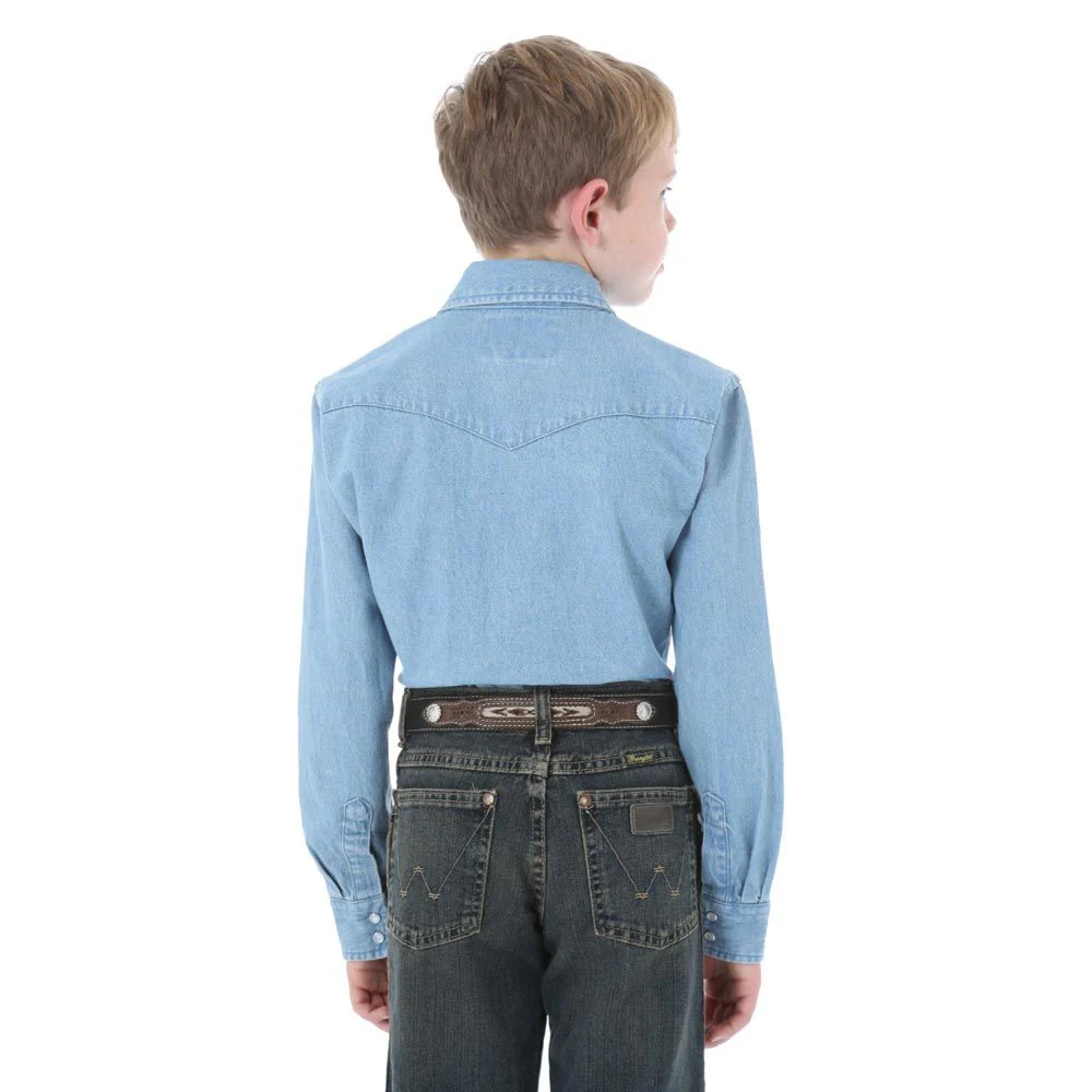 Wrangler Boys Western Denim Shirt Style BW1251B - Image 5