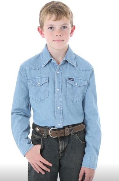 Wrangler Boys Western Denim Shirt Style BW1251B - Image 6