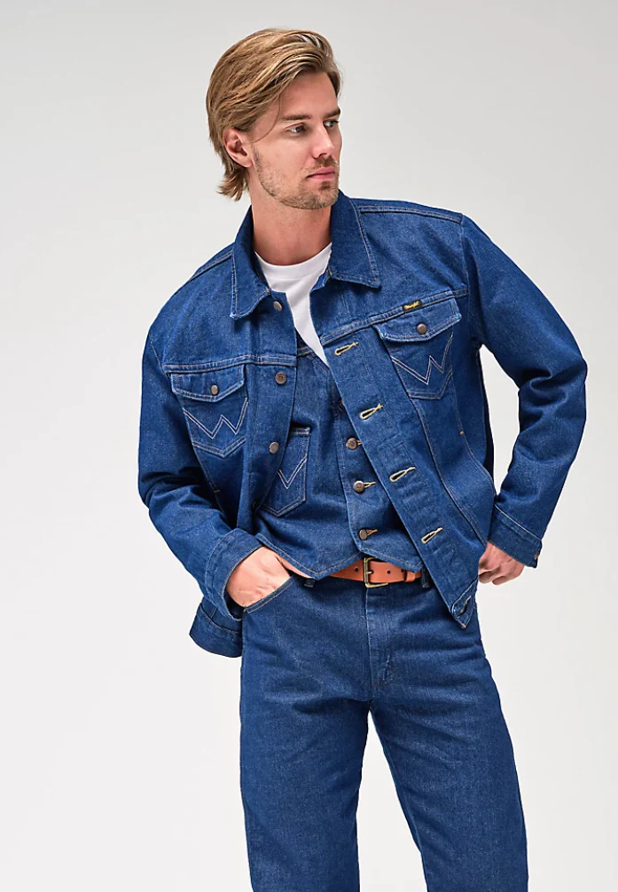 WRANGLER COWBOY CUT UNLINED DENIM JACKET STYLE 74145PW - Image 3