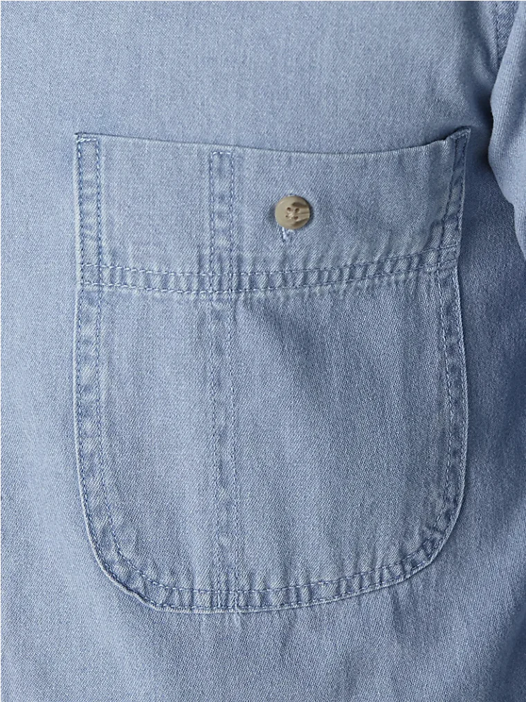WRANGLER RUGGED WEAR DENIM BASIC SHIRT IN STONEWASH STYLE RAL08DM - Image 5