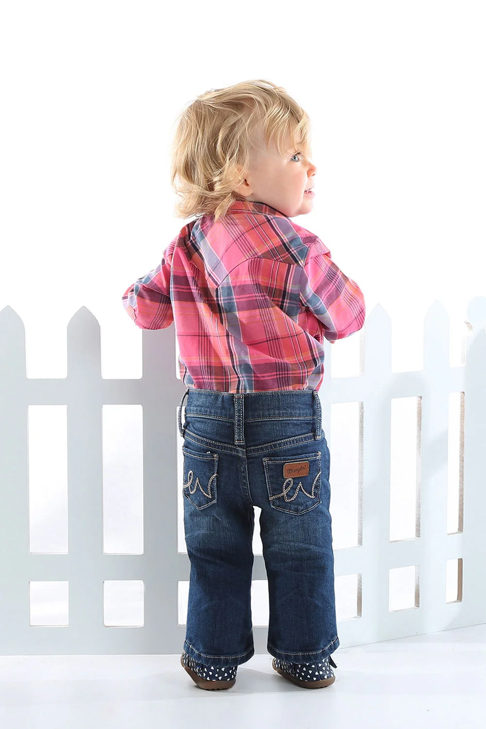 WRANGLER BABY GIRL WESTERN 5 POCKET JEAN IN DENIM STYLE PQJ113D - Image 3