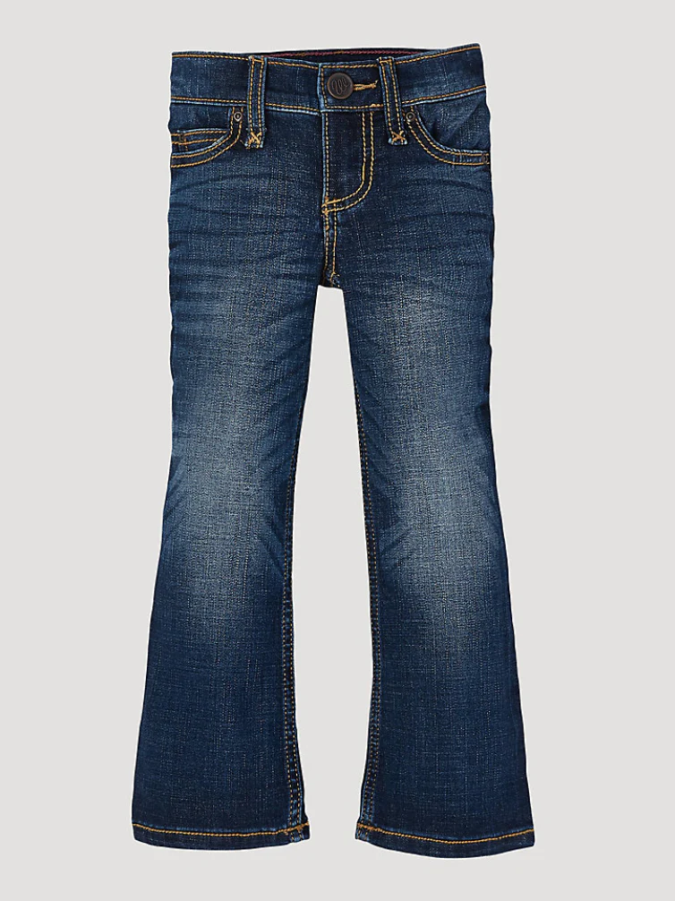 WRANGLER GIRLS PREMIUM PATCH JEAN (4-14) IN MEDIUM BLUE STYLE 09MWGMS - Image 4