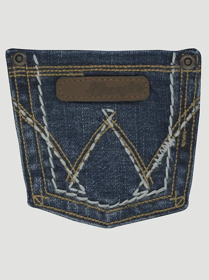 WRANGLER GIRLS PREMIUM PATCH JEAN (4-14) IN MEDIUM BLUE STYLE 09MWGMS - Image 6