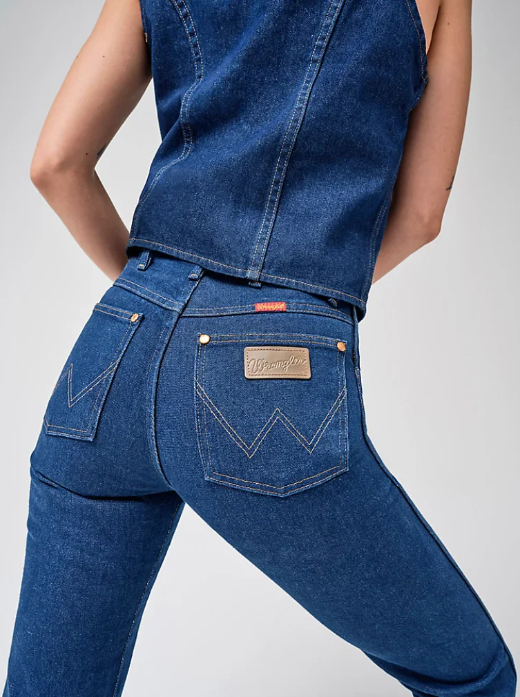 WRANGLER LADIES COWBOY CUT SLIM FIT JEAN IN PREWASHED INDIGO STYLE 014MWZG - Image 3