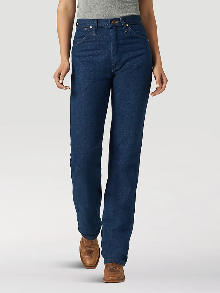 WRANGLER LADIES COWBOY CUT SLIM FIT JEAN IN PREWASHED INDIGO STYLE 014MWZG - Image 5