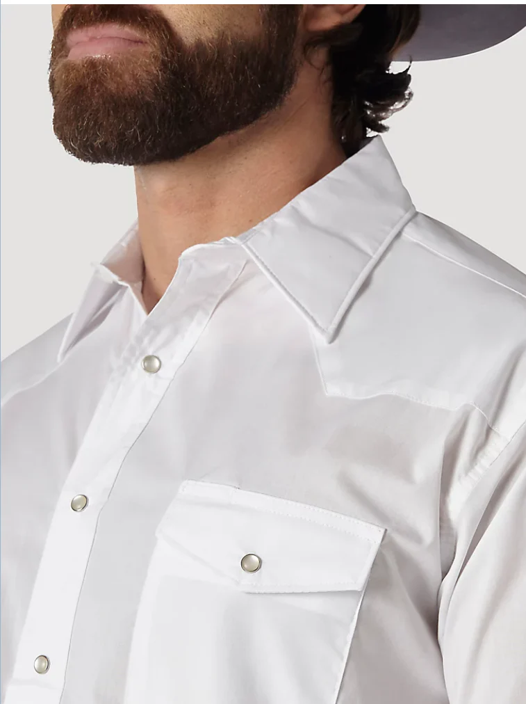 WRANGLER  MENS SPORT WESTERN SNAP SHIRT STYLE 71105WH - Image 4