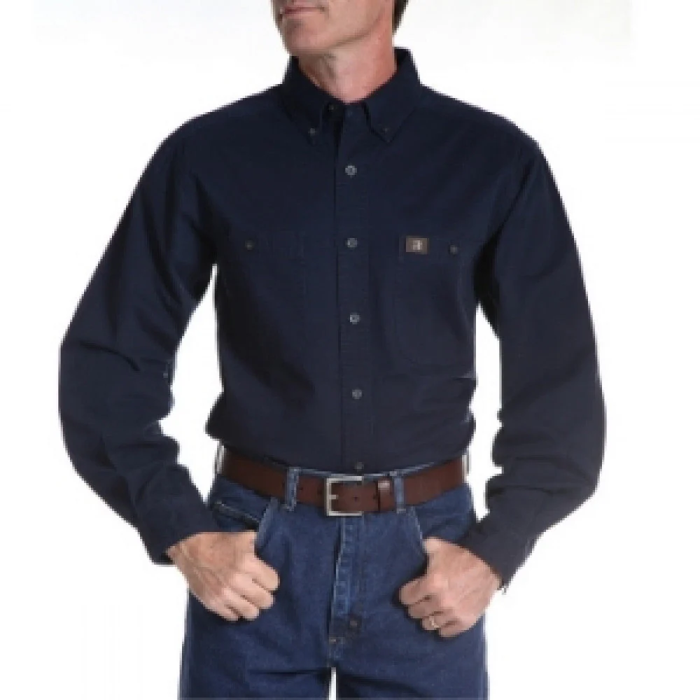 Wrangler Mens Riggs Cotton Twill Work Shirt Style 3W501NV - Image 6