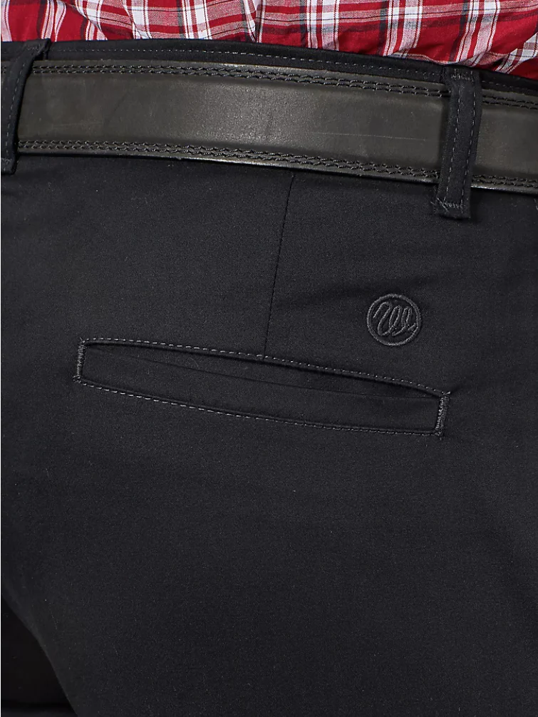 WRANGLER MENS CASUALS PLEATED FRONT RELAXED FIT PANTS IN BLACK STYLE 00097BK - Image 3