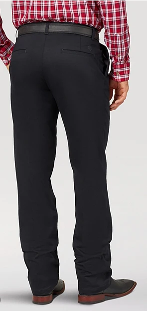 WRANGLER MENS CASUALS PLEATED FRONT RELAXED FIT PANTS IN BLACK STYLE 00097BK - Image 5