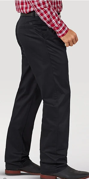 WRANGLER MENS CASUALS PLEATED FRONT RELAXED FIT PANTS IN BLACK STYLE 00097BK - Image 8