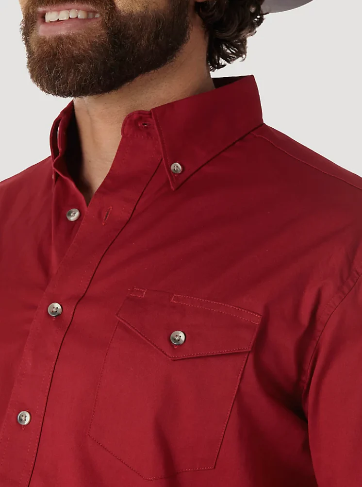 Wrangler Mens Red Painted Desert Shirt Style MP3522R - Image 2