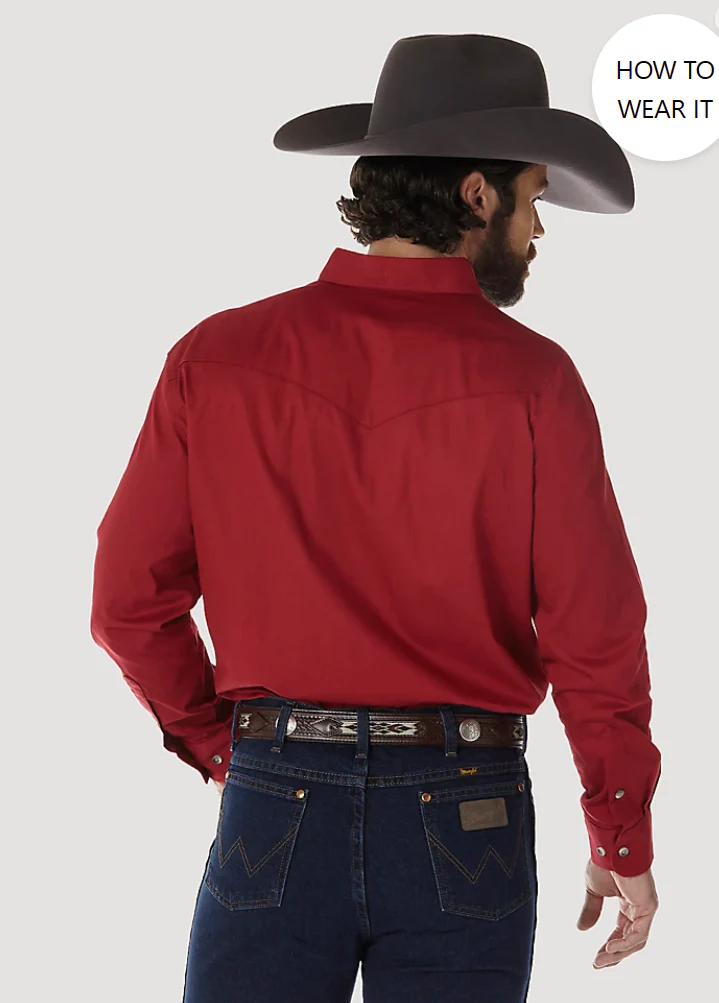 Wrangler Mens Red Painted Desert Shirt Style MP3522R - Image 3
