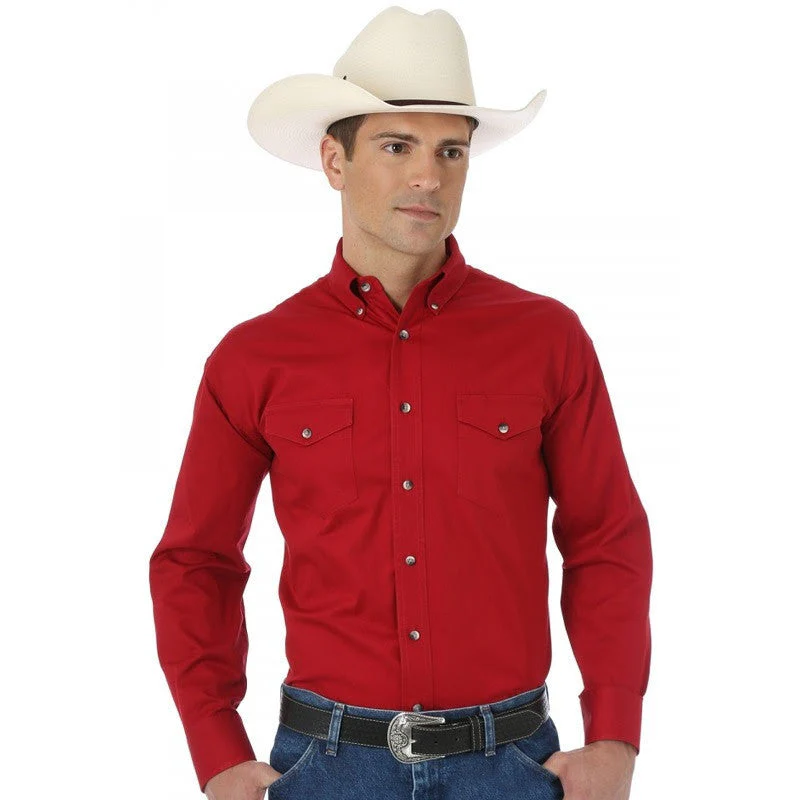 Wrangler Mens Red Painted Desert Shirt Style MP3522R - Image 4
