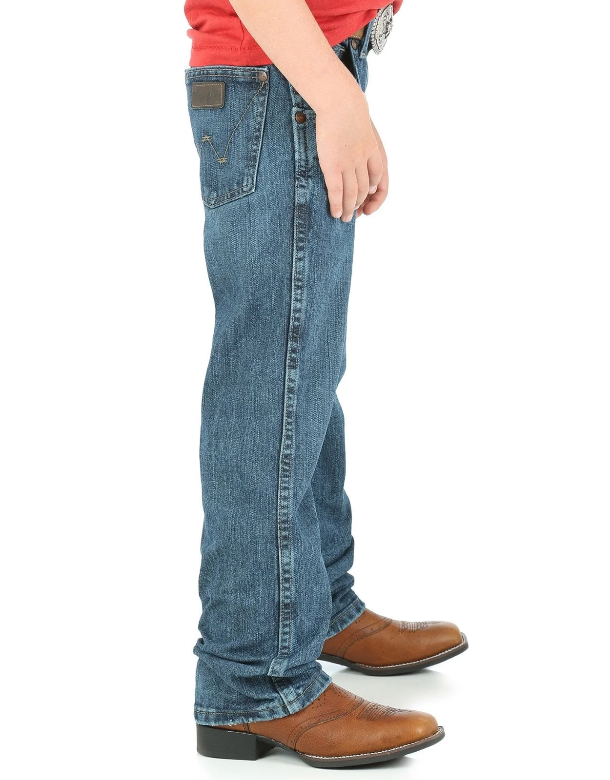 Wrangler Retro Everyday Blue Straight Leg Boys Jeans Style JRT30EB - Image 4