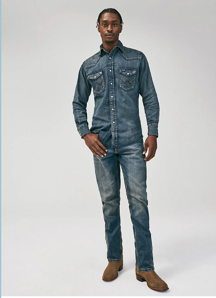 WRANGLER MENS RETRO SLIM FIT STRAIGHT LEG JEAN IN BOZEMAN WLT88BZ - Image 2