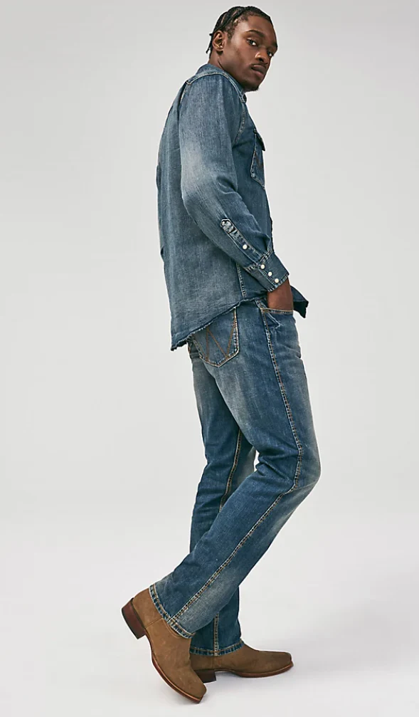 WRANGLER MENS RETRO SLIM FIT STRAIGHT LEG JEAN IN BOZEMAN WLT88BZ - Image 4