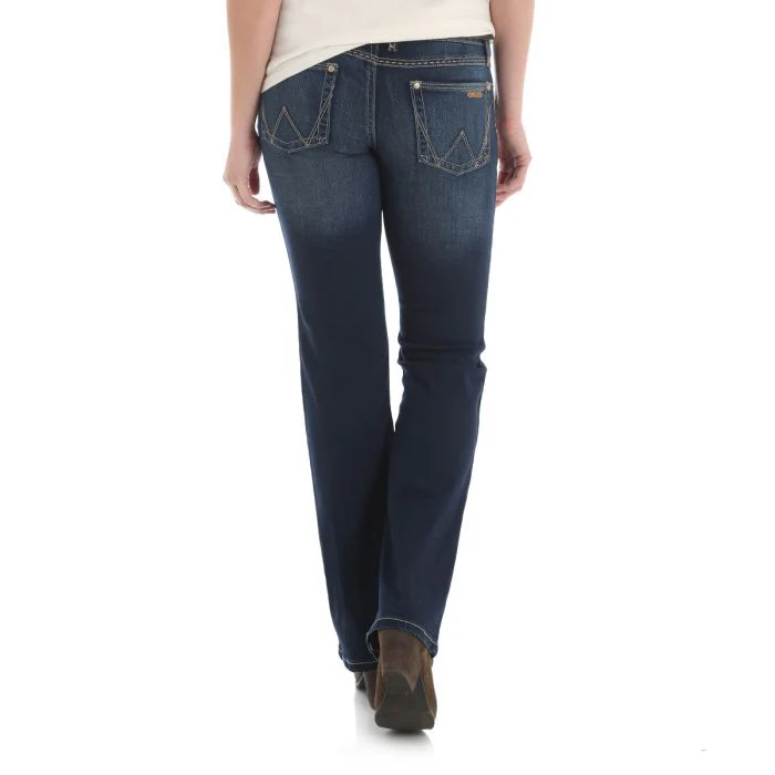 Wrangler Retro Womens Mid-Rise Boot Cut Jeans Style 09MWZHT - Image 3