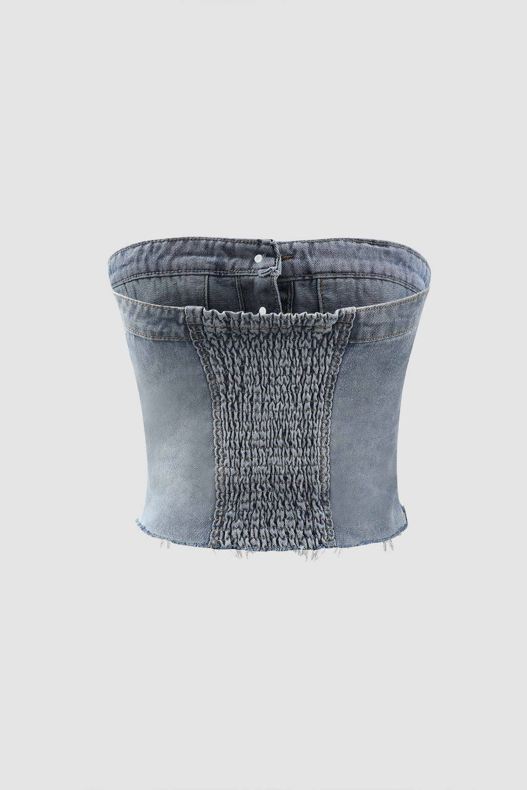 Wrapped Denim Corset Top - Image 4